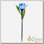 Фонарь садовый Uniel, Blue Tulip USL-C-454/PT305, на солнечной батарее, грунтовый, пластик, 5.5х30.5 см, белый свет