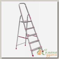 Стремянка 1 секция, 5 ступеней, сталь, 1.02 м, 150 кг, двусторонняя, Alumet, ZZ405