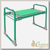 Скамейка садовая 56х30х42.5 см, с мягким сиденьем, зеленая, Nika, СКМ2/З