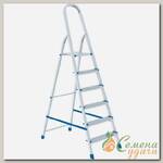 Стремянка 1 секция, 6 ступеней, алюминий, 2.02 м, 150 кг, Сибртех, 97716