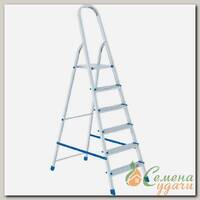 Стремянка 1 секция, 6 ступеней, алюминий, 2.02 м, 150 кг, Сибртех, 97716