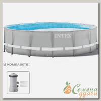 Бассейн каркасный Intex, 366х76 см, Prism Frame, 26712GN, фильтр-насос, 6503 л