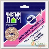 Родентицид Чистый Дом, от крыс и мышей, зерно, 100 г