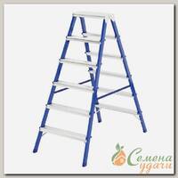Стремянка 2 секции, 6 ступеней, сталь, 1.4 м, 150 кг, Сибртех, 97936