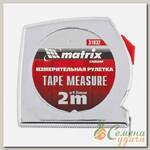 Рулетка Chrom, 2 м x 13 мм, хромированный корпус, Matrix, 31032
