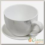 Кашпо керамика, 1.1 л, 15х10.5 см, мрамор, Чайная пара, Y4-5393