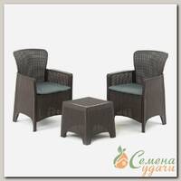 Мебель садовая стол, 39х39х45 см, 2 кресла, подушка, 80 кг, SF3-4P