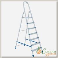 Стремянка 1 секция, 7 ступеней, алюминий, 2.23 м, 150 кг, Сибртех, 97717