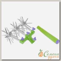 Культиватор садовый, 3 пары колес, рукоятка с 1 парой колес 65х205 мм, Palisad, 62030