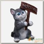 Фигурка садовая Котенок Welcome, 22х14х25 см, ФР-00000452