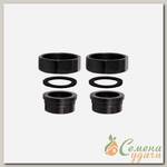 Гайки для насоса, сталь, 1х1" 1/2, г-г, 2 шт, Jemix, G 1 1/2 F-G 1 F"