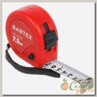 Рулетка 7.5х25 мм, с фиксатором, + кнопка, Bartex, M-58