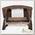 Качели садовые 4-местные, 265х143х195 см, 380 кг, Arno, Дефа Люси Люкс, раскладываются в кровать, с москитной сеткой, шоколадные, полосы, 2017-КД-58/Л, металл