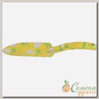 Совок цельнометаллический алюминиевый узкий, Flower Lime, Palisad, 62001