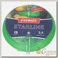 Леска для триммера 2.4 мм, 15 м, звезда, Patriot, Standart/StarLine, в ассортименте