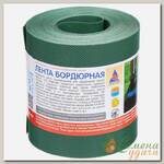 Лента бордюрная для газонов, пластмасса, 15х1000 см, хаки, Гладкая, БЛ-15/10