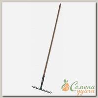 Грабли прямые, 14 зуб, сталь, 36 см, Gardena, NatureLine, садовые, черенок деревянный, 17106-20.000.00