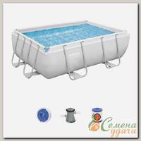 Бассейн каркасный Bestway, 282х196х84 см, Power Steel, 56629BW, фильтр-насос, 3662 л, поплавок-дозатор