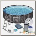 Бассейн каркасный Bestway, 427х107 см, Steel Pro Max, 5614Z, фильтр-насос, лестница, тент, 13030 л
