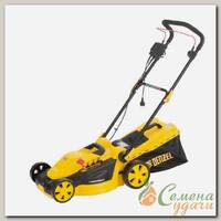 Газонокосилка электрическая GM-1800, 1800 Вт, шир. 38 см, 6 уров., травосб. 40 л., Denzel, 96617