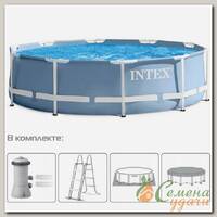 Бассейн каркасный Intex, 549х122 см, Prism Frame, 26752NP, фильтр-насос, лестница, подстилка, тент, 24311 л, ремкомплект
