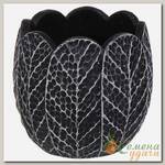 Горшок для цветов цемент, 12.5х12 см, универсальный, черный, Y4-6822