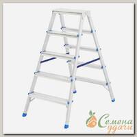 Стремянка 2 секции, 5 ступеней, алюминий, 1.17 м, 150 кг, Сибртех, 97925