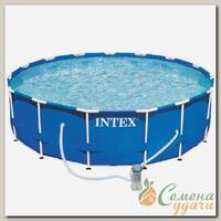 Бассейн каркасный Intex, 305х76 см, Metal Frame, 28202NP, фильтр-насос, 4485 л, сливной клапан
