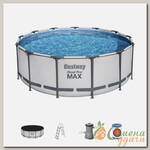 Бассейн каркасный Bestway, 396х122 см, Steel Pro Max, 5618W, фильтр-насос, лестница, тент, 12690 л