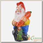 Фигурка садовая Гном с морковью, 25х45 см, гипс, 54