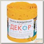 Лента бордюрная для газонов, пластмасса, 15х900 см, желтая, Декор, БД-15/9