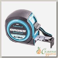 Рулетка Komfortabel, 5 м х 25 мм, обрезиненный корпус, Gross, 32562