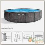Бассейн каркасный Intex, 457х122 см, Prism Frame, 26742NP, фильтр-насос, лестница, подстилка, тент, 16805 л