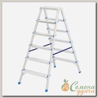Стремянка 2 секции, 6 ступеней, алюминий, 1.4 м, 150 кг, Сибртех, 97926