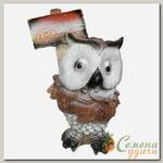 Фигурка садовая Филин с табличкой, 19х34 см, 202