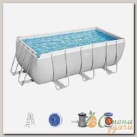Бассейн каркасный Bestway, 412х201х122 см, Power Steel Rectangular, 56456, фильтр-насос, лестница, 8124 л