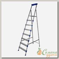 Стремянка 1 секция, 8 ступеней, сталь, 1.73 м, 100 кг, с широкой ступенью, Nika, СМ8