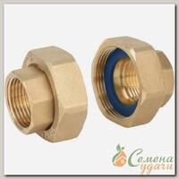 Гайки для насоса, латунь, 1х1" 1/2, г-г, Gappo, G1228.0806"