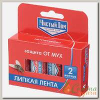 Инсектицид от мух, лента липкая, 4 шт, с аттрактантом, Чистый Дом