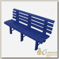 Скамейка садовая пластиковая СКП1-МТ016 синяя, 50х150х70 см