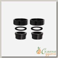 Гайки для насоса, сталь, 1 1/4х2", г-г, 2 шт, Jemix, G 2 F-G 1 1/4 F"