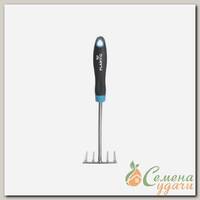 Грабли 5 зуб, нержавеющая сталь, 8.7 см, Plantic, Light Optimum, нержавеющая сталь, черенок пластиковый, 26262-01