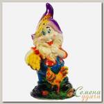 Фигурка садовая Гном с петушком, 30 см, Л86